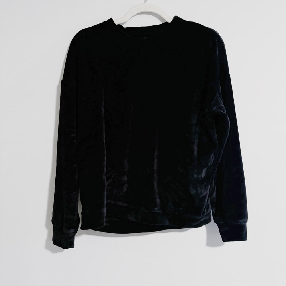 Mikoh - Black Velour Crewneck Sweater